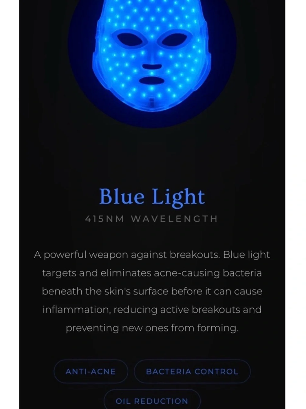 LED Light Therapy Face Mask - White by